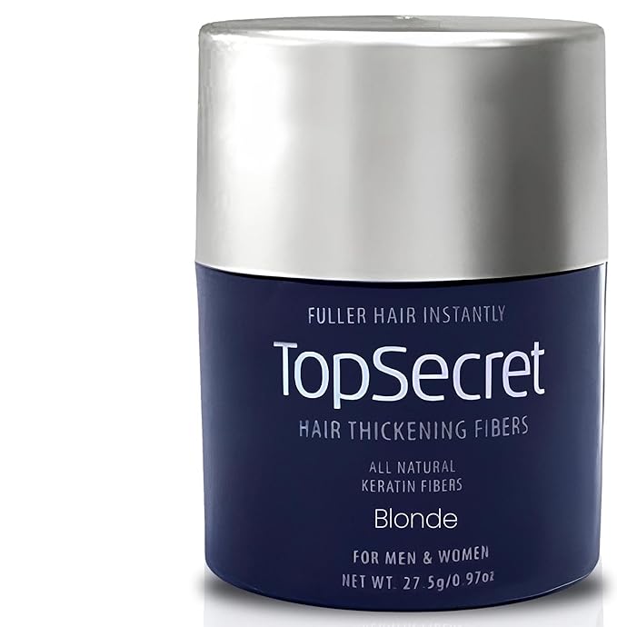 Top Secret Hair Thickening Building Fibers Refills - Undetectable & Natural Hair Filler - for Men & Women - Instantly Fill In Fine Thinning Hair - Weather & Sweat Resistant (Blonde, Travel)