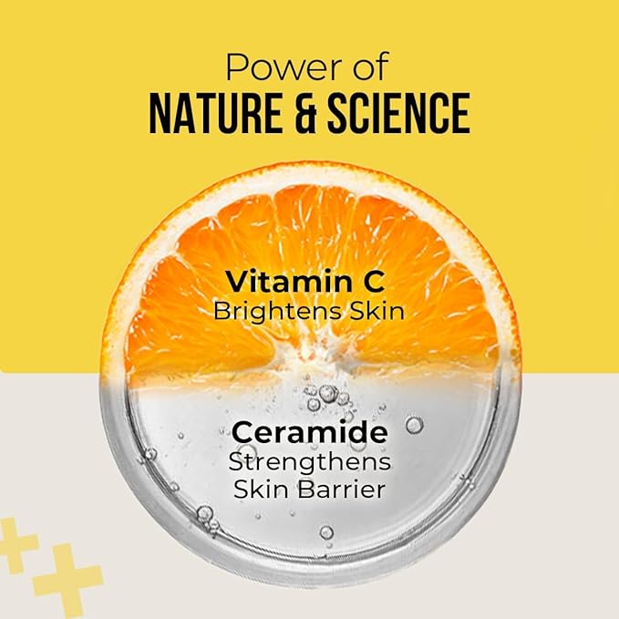 Dr. Sh.eth's Ceramide & Vitamin C Sunscreen | SPF 50+ Pa+++ | In-Vivo Tested | For Bright Skin & Healthy Glow | UVA/B & Bluelight Protection | For Men & Women | For All Skin Type | 50 g