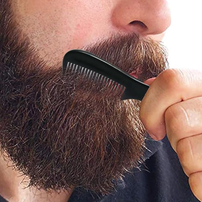Beard Comb for Men: Mini Hair Comb - 10Pcs Mustache Beard Plastic Pocket Sized Hairdressing