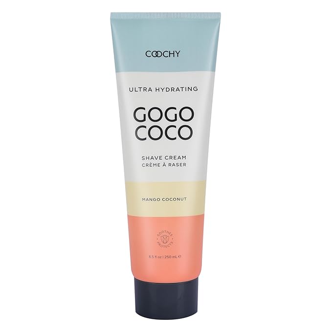 Coochy Ultra Hydrating Shaving Cream | Prevents Irritation, Bumps & Dry Skin | Doubles as Hair Conditioner | Coconut Oil, Tea Tree Oil, Jojoba Oil, Shea Butter & Aloe Vera | Mango Coconut 8.5oz/250mL