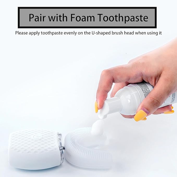 Ultrasonic Toothbrush for Adults - Automatic Electric Toothbrush 30s Timer,Rechargeable Portable Washable Design Soft Bristles,Wireless Charging Ideal for Travel & Home Use (White)