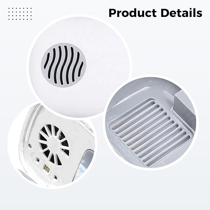 Usb Powered Toothbrush Sanitizer Holder With Mini Fan, Compact Travel Electric Toothbrush Case