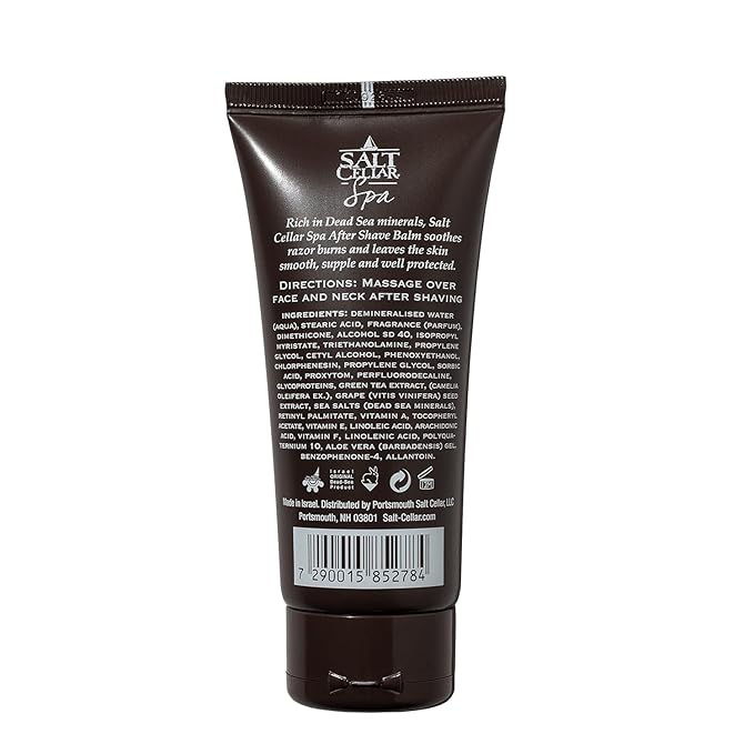 Salt Cellar Dead Sea Aftershave Balm – All-Natural Men’s After Shave with Botanical Extracts. Soothes Razor Burn, Hydrates Skin, and Absorbs Fast. Paraben-free. (Pack of 3, Dead Sea Minerals)