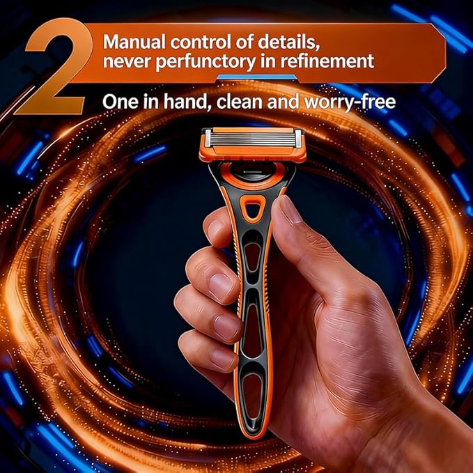 Razors for Men - safety razor,6-Layer Men's Blade,1Handle + 12 Blade Refills,Smooth Shaving Suitable for Daily Use,Holiday Gifts for Men