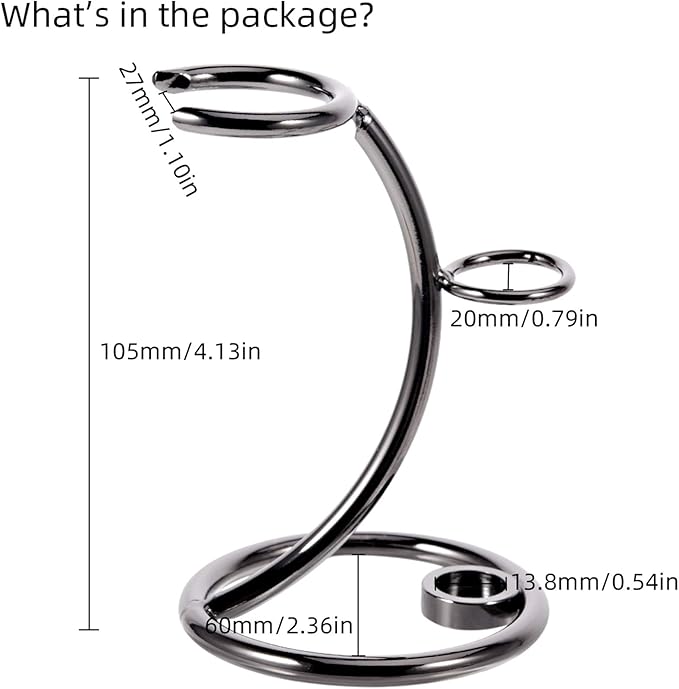 Grandslam Shaving Razor and Brush Stand Universal Holder for Safety Razor Storage Shave Brush Holder (gunmetal)
