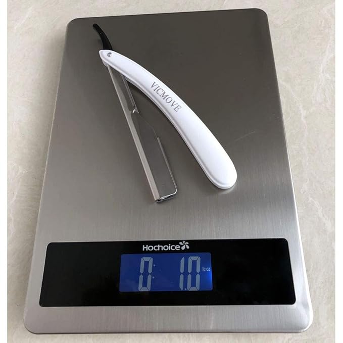 Professional Barber Straight Edge Razor Safety with 100-Pack Derby Blades - 100 Percent Stainless Steel - by VICMOVE (1 Razor + 100 Blades)