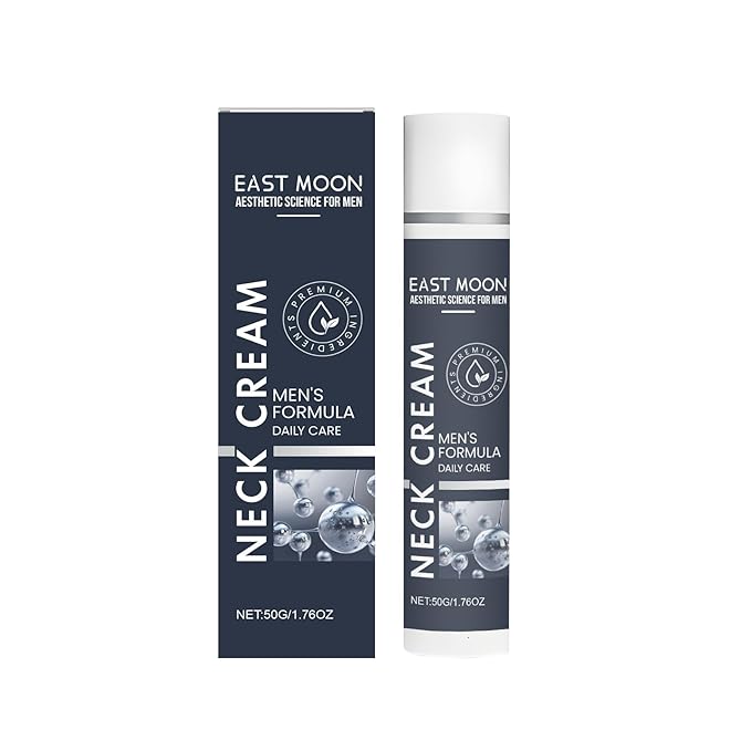Men's Neck Cream with Collagen, Hyaluronic Acid and Retinol, Daily Care Formula, Non-Greasy, Light Texture, 50g/1.76oz