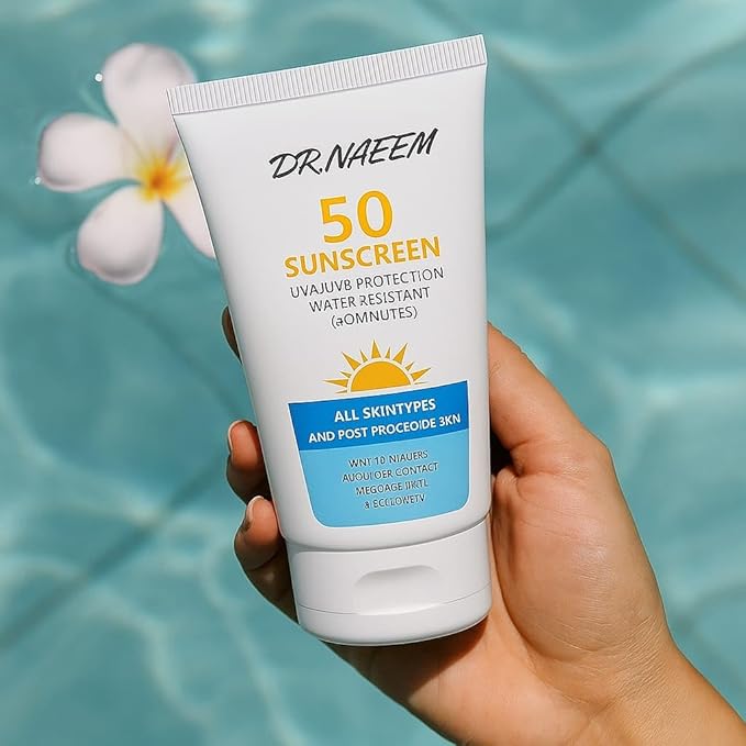50ml Hydrating Face Moisturizer SPF 50 – Daily Facial Moisturizer & Sunscreen for Men & Women – Lightweight Hidratante Facial with Hyaluronic Acid – Non-Greasy Daily Face Sunscreen