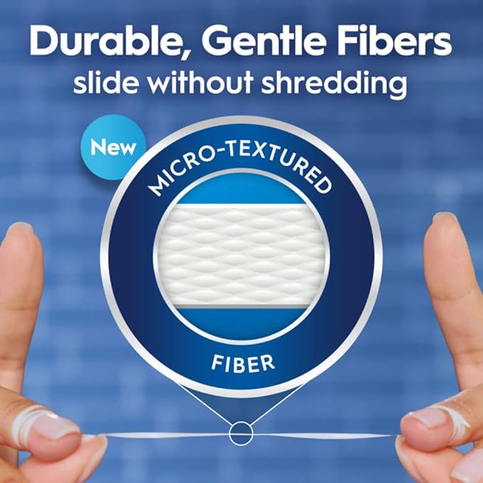 Oral-B Glide Dental Floss, Shred Resistant, Gentle on Gums, Natural Wax, Slides Smoothly, Deep Clean Cool Mint Flavor, 40 M, 3 Count