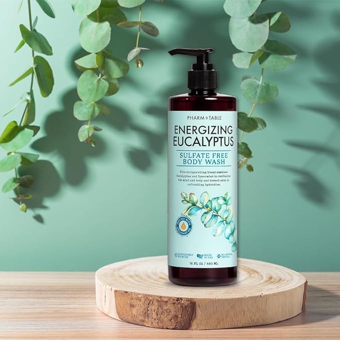 Energizing Eucalyptus Body Wash for Women and Men - Energizes and Revitalizes the Skin, Sulfate Free, 100% Cruelty Free, 480ml