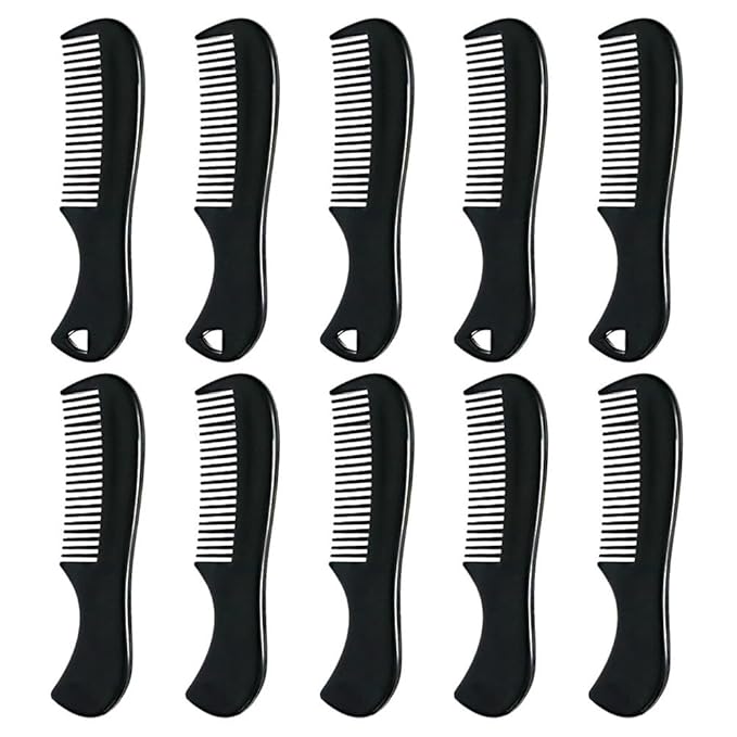 Beard Comb for Men: Mini Hair Comb - 10Pcs Mustache Beard Plastic Pocket Sized Hairdressing