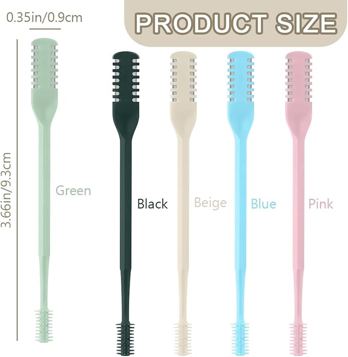 Fululuer 5Pcs 2-in-1 Nose Hair Trimmer, 2025 New Double Sided 360°Rotating Portable Nasal Hair Cutter, Nose Hair Remover for Men Women Home Travel (Multicolor)
