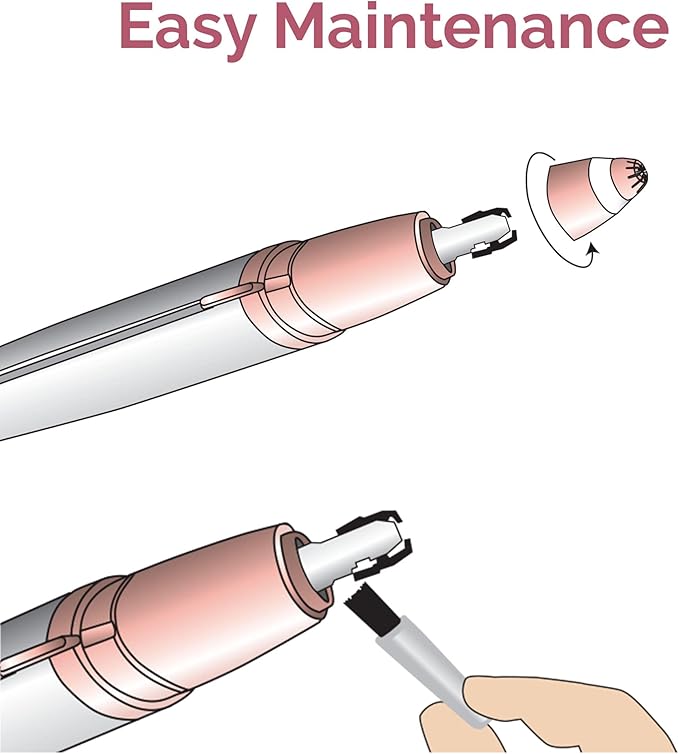 Finishing Touch Flawless Brows Eyebrow Hair Remover Electric Razor for Women with LED Light for Instant and Painless Hair Removal (White)