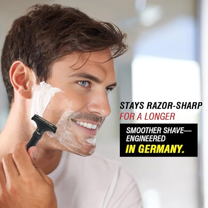 German Solingen Double Edge Razor Blades，1 Count Safety Platinum Shave(Pack of 10)