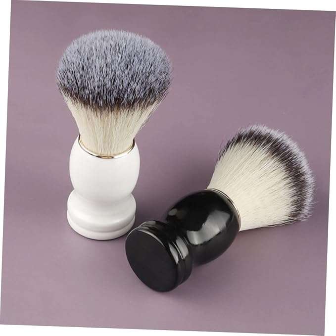 2Pcs Barber Shaving Brushes Manual Shaving Brushes for Beard Grooming for Home and Use for Wet Shaving and Traditional Shave Routine
