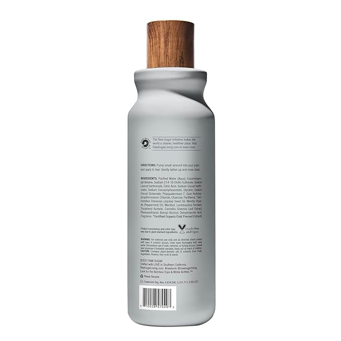 Men's 2-in-1 Shampoo & Conditioner | Detox: Deep Cleansing & Hydration | Charcoal + Jojoba + Mint | 18 fl oz