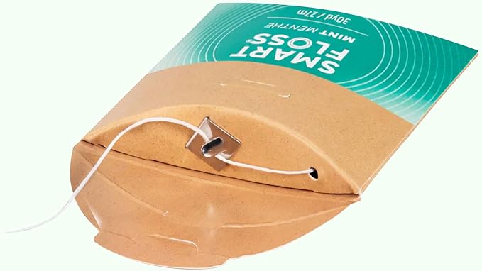 drTung's Smart Floss Mint for Teeth - Natural Expanding Dental Floss, Gentle on Tooth & Gums, Expands & Glides, PTFE & PFAS Free, Certified Organic Mint Essential Oils - Pack of 12
