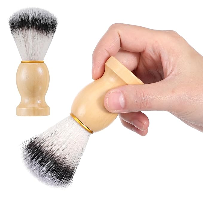 2pcs Men Beard Brush: Gentle Beard Care Soft Bristles Brush With Ergonomic Handle For Precise Grooming - Daily Travel Use