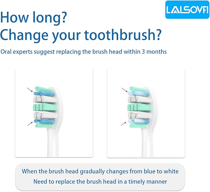 Replacement Toothbrush Heads for Philips Sonicare Replacement Heads, Electric Replacement Brush Head Compatible with Phillips Sonicare Electric Toothbrushes C2 4100, 10 PCS
