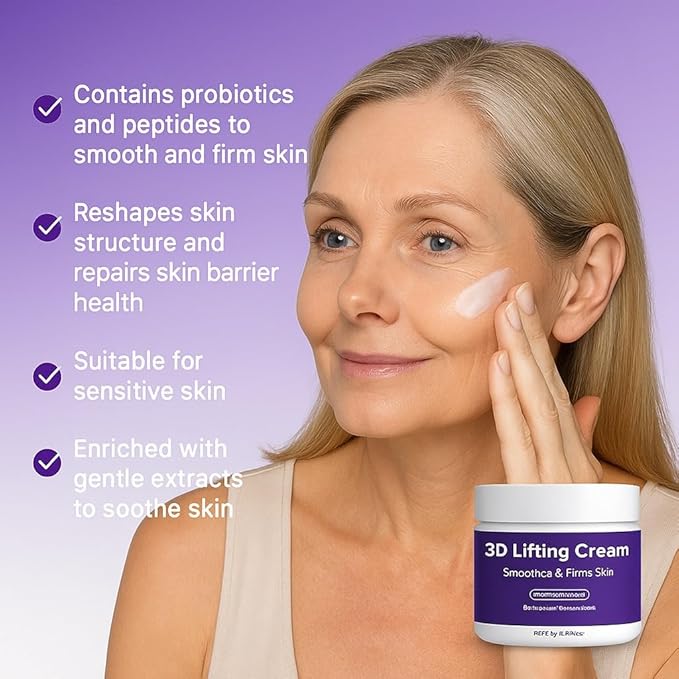 3D Lifting Cream - Anti-Aging Cream - Smoothes Skin, Firms Elasticity, Enhances Skin Density - For Facial and Neck Wrinkles 1.7 fl oz