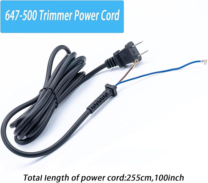 00647-500 Replacement Cord for WAHL Electric Clippers Compatible with Star Sr,Senior,SuperTaper,Designer,Balding,Magic Clip,647-500 Hair Clipper Cord