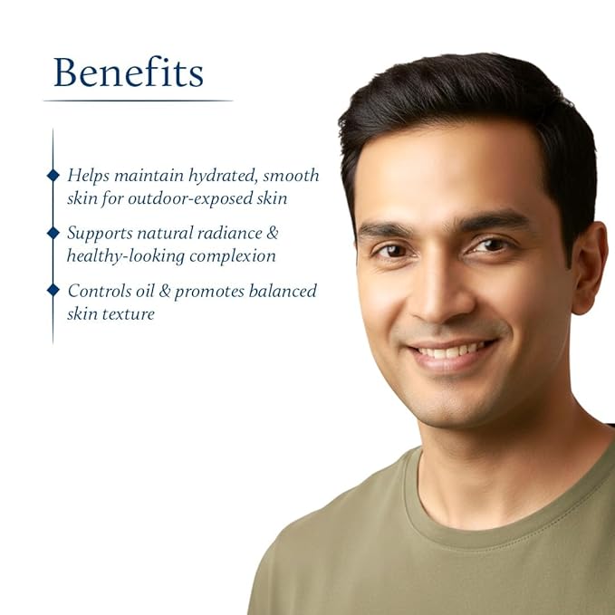 Blue Nectar Eladi Outdoor Day Face Cream for Men | Daily Moisturizer for Pollution Defense & Outdoor-Exposed Skin | Nourishing Men’s Face Cream for Oily & Dry Skin (19 Herbs, 1.7 Oz)