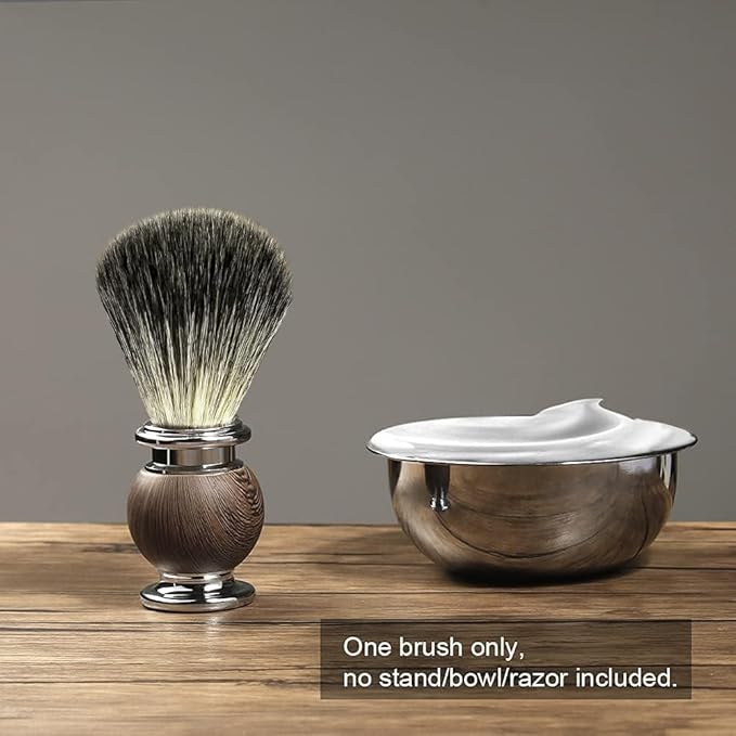 Men's Luxury Shaving Brush - GRUTTI Shave Brush for Wet Shave Using Shaving Cream & Soap，Professional, Fast - Lathering, No - Shedding, Synthetic Bristles - for Men Gift