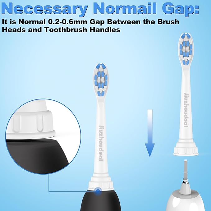 Replacement Toothbrush Heads Compatible with Philips Sonicare, Brush Heads for Sonicare C2 Plaque Control Protective Clean 4100 5100 6100 Electric Toothbrush White&Blue, 10-Pack