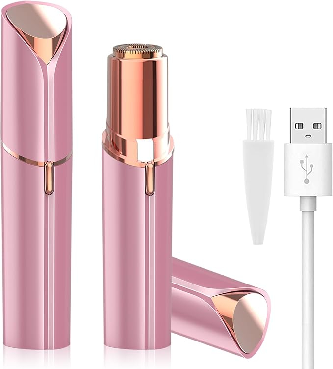 Facial Hair Remover for Women - Lady Removal Shaver - USB Rechargeable Lady Face Epilators Trimmer for Face Lips Chin Peach Fuzz Arms Legs