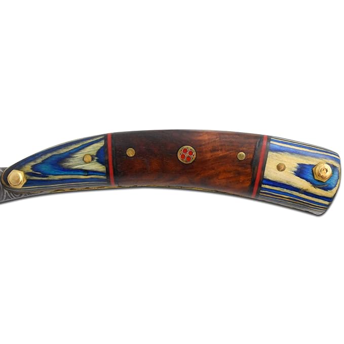 Straight Razor | Straight Edge-Razor Sharp High Hardness Real Damascus Steel Cutthroat Straight Edge-Blade | Barber Razor (350)