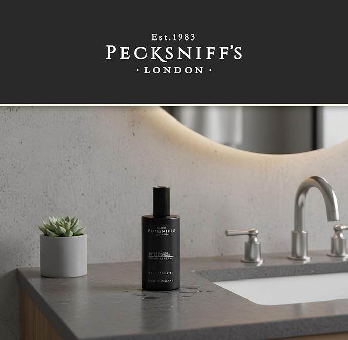 Pecksniff's Men's Eau de Toilette Bamboo & Vetiver, 100 ml/3.3 fl oz