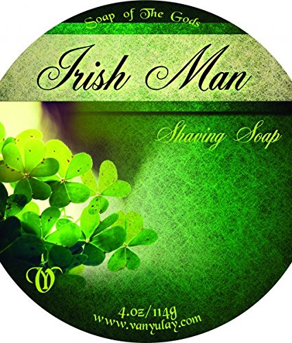 Irish Man - All Natural Shaving Soap for Men and Women. Great Sleekness and Fragrance that Lasts All Day