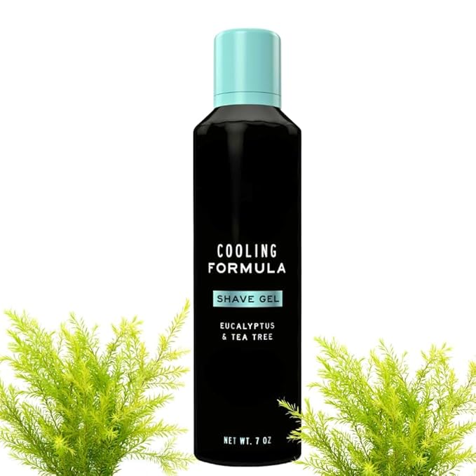 Cooling Shave Gel for Men, Eucalyptus & Tea Tree Scent, Foaming Cream, 7 oz