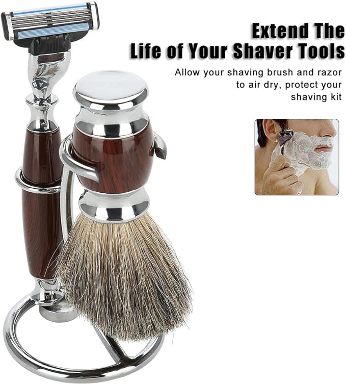 Shaving Brush Stand Shaving Brush Holder Shaving Heavy Chrome Shaving Stand Refined Curved and Shaving Brush Manual Stand Holder