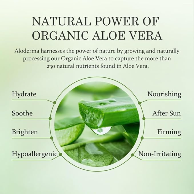 Aloderma Oil Controlling Facial Cleanser Made within 12 Hours of Harvest with Organic Aloe Vera - Clear Breakouts - Wintergreen to Help Purify & Deeeply Cleanse Pores - Calming Aloe Facial Wash, 3.5oz