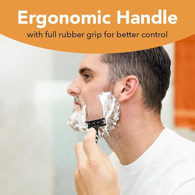 TRAVEL READY: Each razor comes with a blade cover making it easy to protect within your travel kit