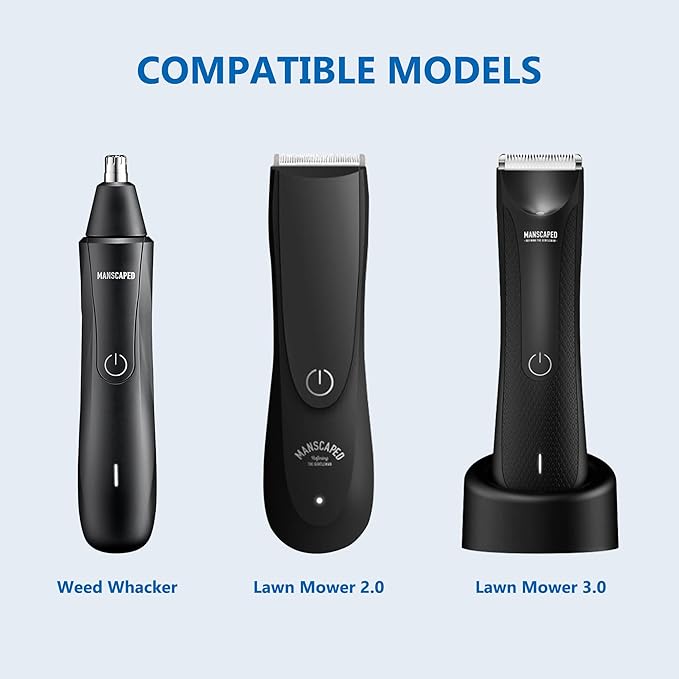Replacement for Manscaped Charger Compatible with 3.0/2.0 Electric Groin Hair Trimmer Manscape, 5V Power Adapter with Mini Brush, 5Ft Long Cord