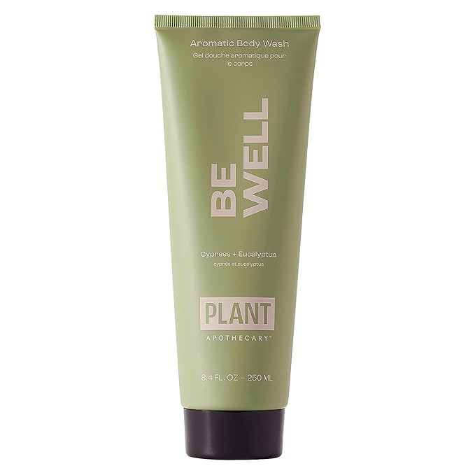 plant apothecary Be Well Sulfate Free Body Wash for Men and Women - Moisturizing Shower Gel with Essential Oils, and Vitamin E, Vitamin B5-8.4 fl oz