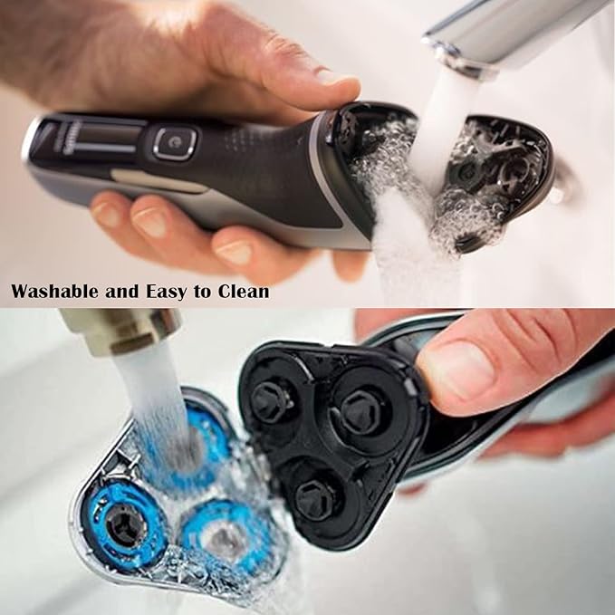 SH30 Replacement Heads Compatible with Nerolce Shaver Series 3000, 2000, 1000 and S738 with Durable Sharp Blade, Comfortcut Razor Replacement Blades Compatible with SH30 S1560-6 Pack& Brush