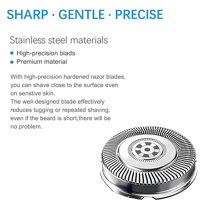 6 Pack SH71/52 Replacement Heads Compatible with Philips Norelco Series 7000 and Angle 5000 Series, SH71 Upgraded Replacement Blades Compatible with Philips Electric Shaving Series 7000 S7311 S7370