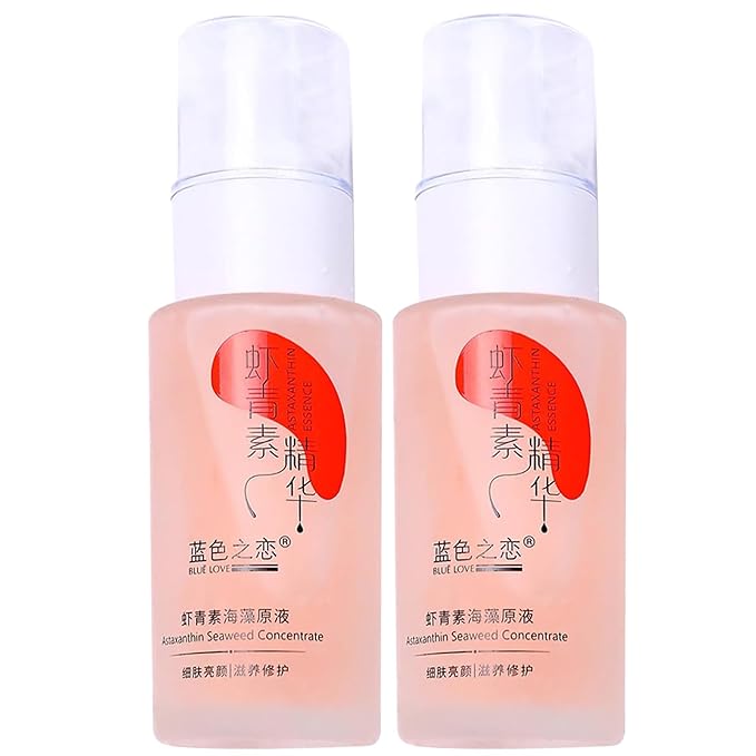 BLUE LOVE 2PCS Astaxanthin Seaweed Face Serums for Men & Woman, Anti-Aging Hydration Facial Moisturizer Skincare for All Skin Types