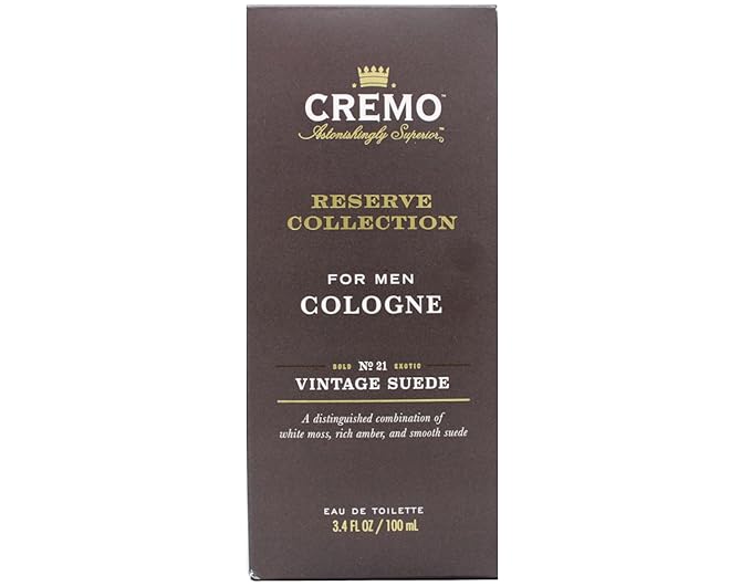 Cremo Cologne for Men, Reserve Collection, No. 21 Bold Exotic, Vintage Suede, 3.4 fl oz (Pack of 2)