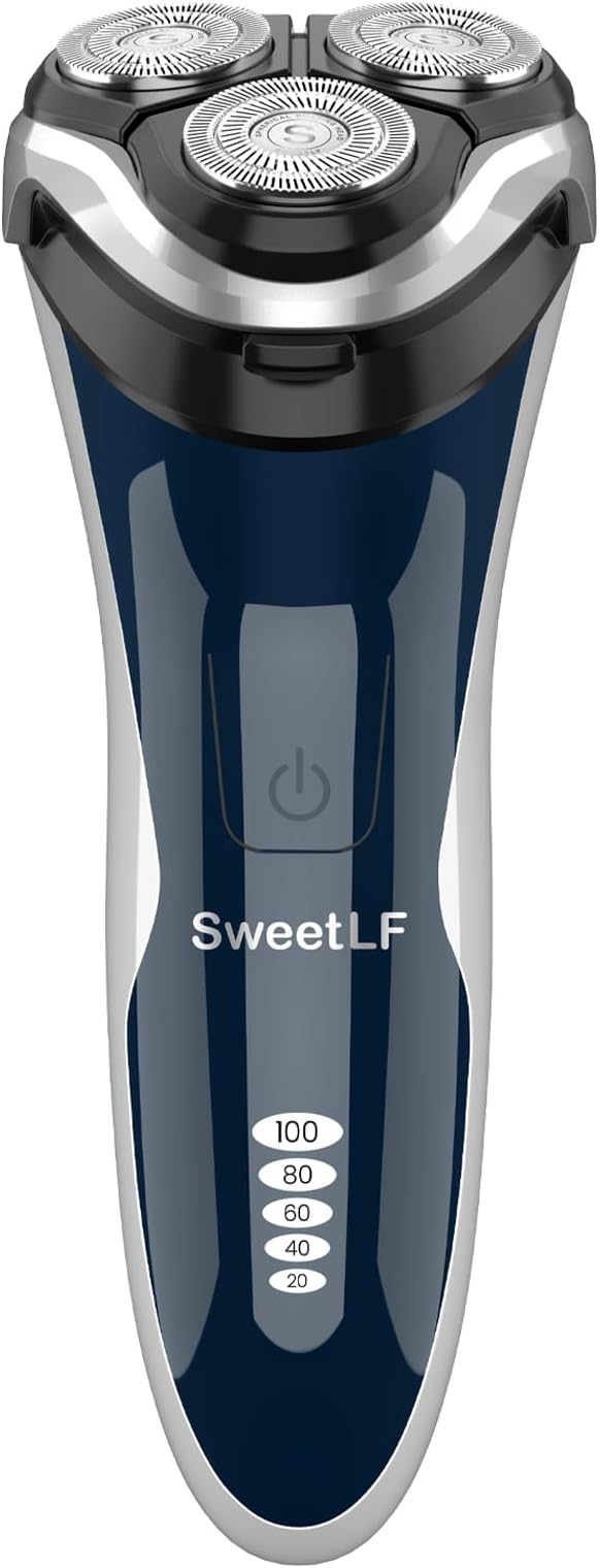 SweetLF Electric Razor for Men with Pop-Up Trimmer, IPX7 Waterproof Electric Shaver, Rechargeable Shavers for Men, Type-C, 120Mins Runtime, Plug & Play