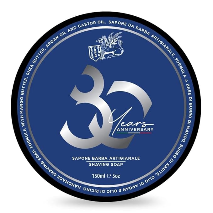 TFS 80th Anniversary Shaving Soap Cream – Artisan Men’s Shaving Soap Made in Italy, Citrus Floral Woody Fragrance, Rich Protective Lather, Moisturizing Formula for Smooth Shave – 150ml