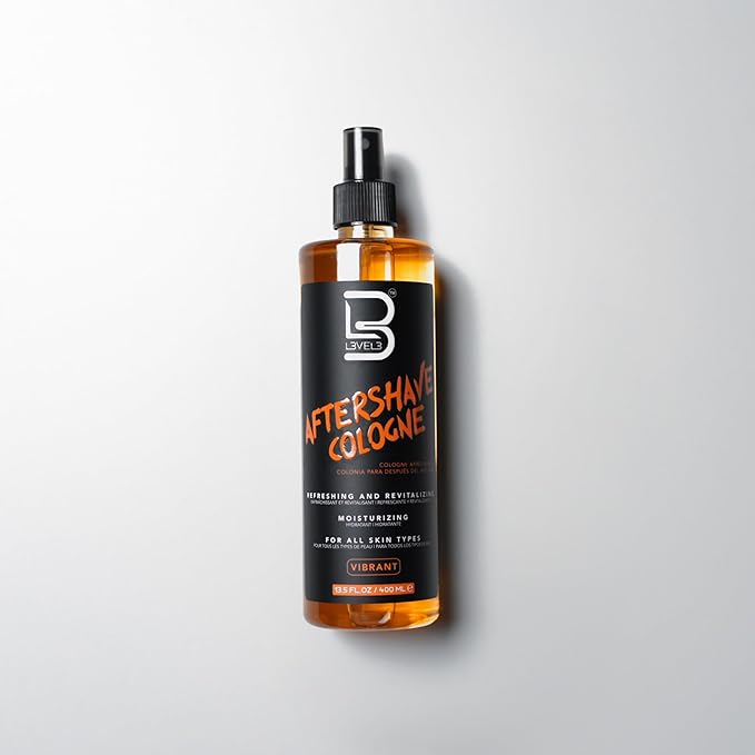 L3 Level 3 After Shave Spray Cologne - Softens Skin - Refreshes and Relieves Face and Skin - Moisturizing Formula Level Three After Shaving
