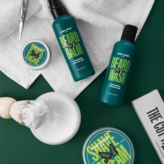 Men Rock Shave Cream - Sicilian Lime - Mens Shaving Cream - Moisturizing Shaving Foam for Men - Non-Drying Formula - Cruelty-Free - 3.5 oz