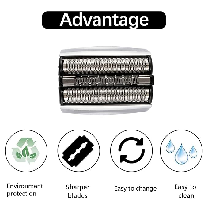 70S Series 7 Replacement Heads Compatible with Braun Series 7 Electric Foil Shaver, 70S Blades for Braun S7 Replacement Head 720, 730, 760cc,790cc
