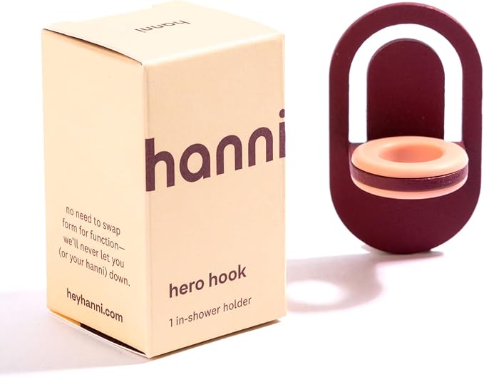 HANNI Hero Safety Razor Holder, Heavy Duty Storage Stand for Shaving Accessories, Bathroom or Shower Organizer for Men and Women, Burgundy Razor Storage