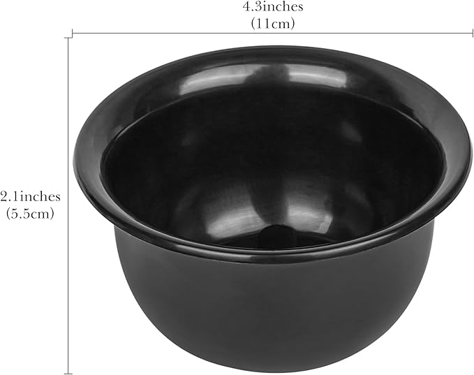 Linkidea Men's Shaving Soap Bowl, Internal Texture Whip Quick Rich & Thick Lather Shaving Bowl, Shaving Cup for Wet Shave (Black)