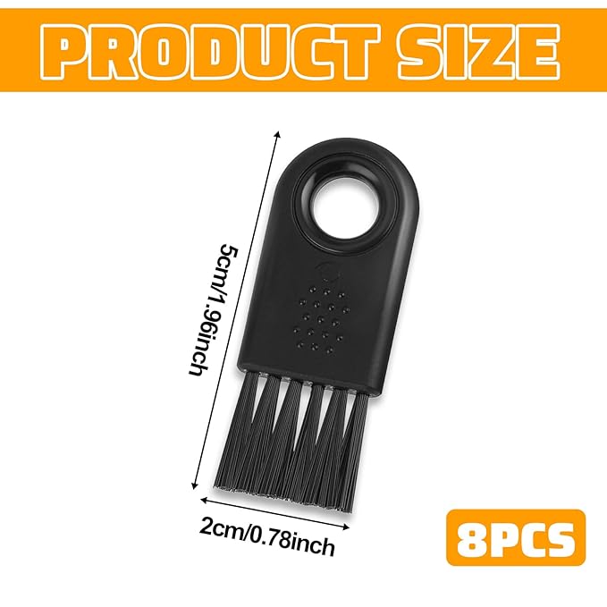 8 PCS Shaver Cleaning Brush Set for Electric Hair Clippers Black Shaver Nylon Brush Cleaning Electric Shaver Brushs Nylon Hair Brushs Set Hair Remover for Household Cleanings
